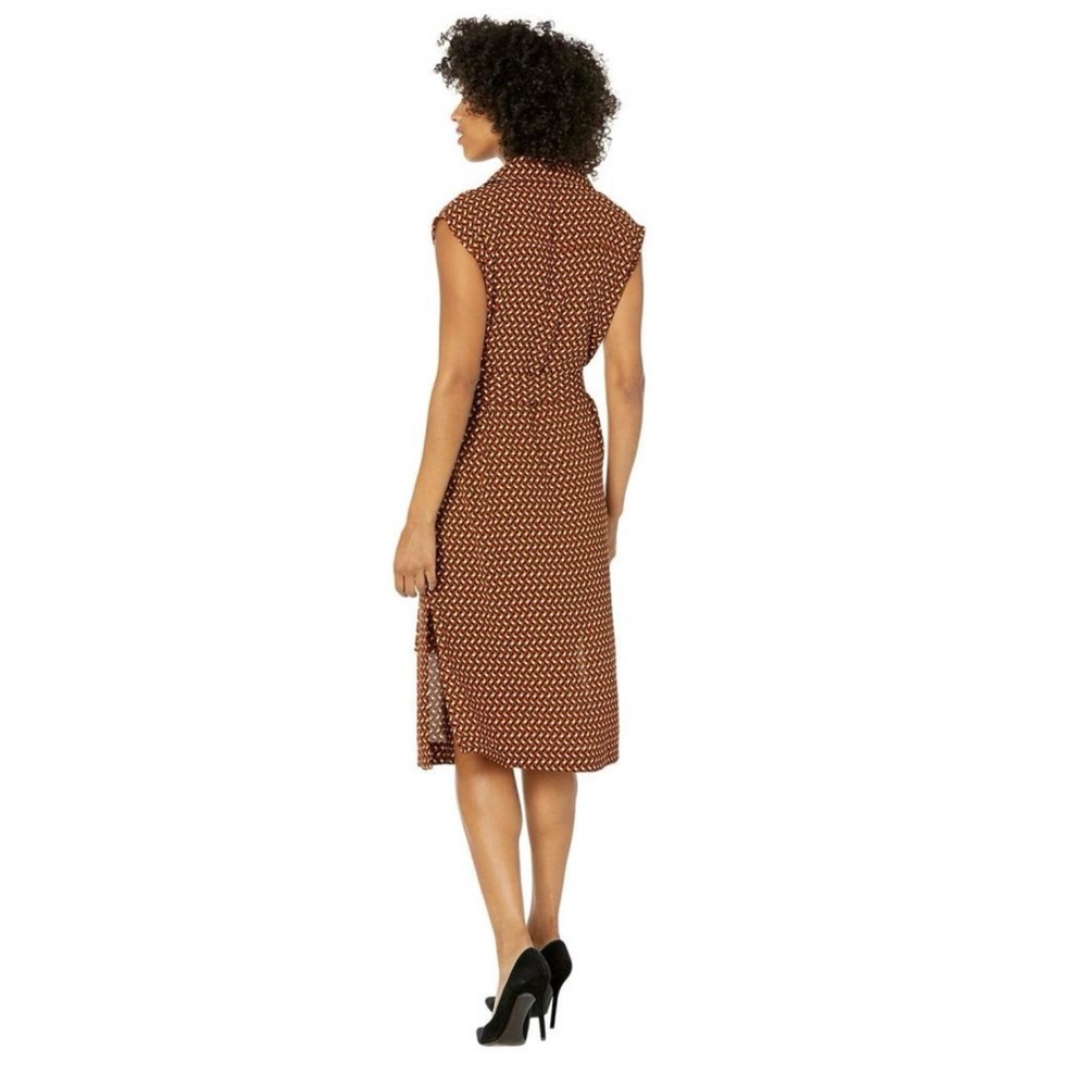 Michael Kors Brown Printed Midi Dress - Picture 3 of 10